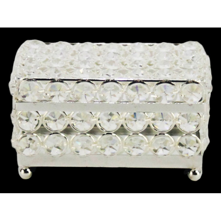 House of Hampton® Glass Jewelry Box + Mirror Wayfair